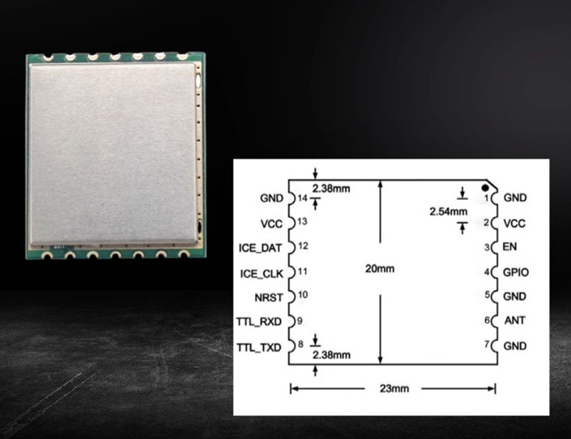 UHF RFID -lukijamoduuli Bluetooth WiFi -radiotaajuuselektronisen tunnisteen lukija TTL-radiotaajuustunnistusmoduuli
